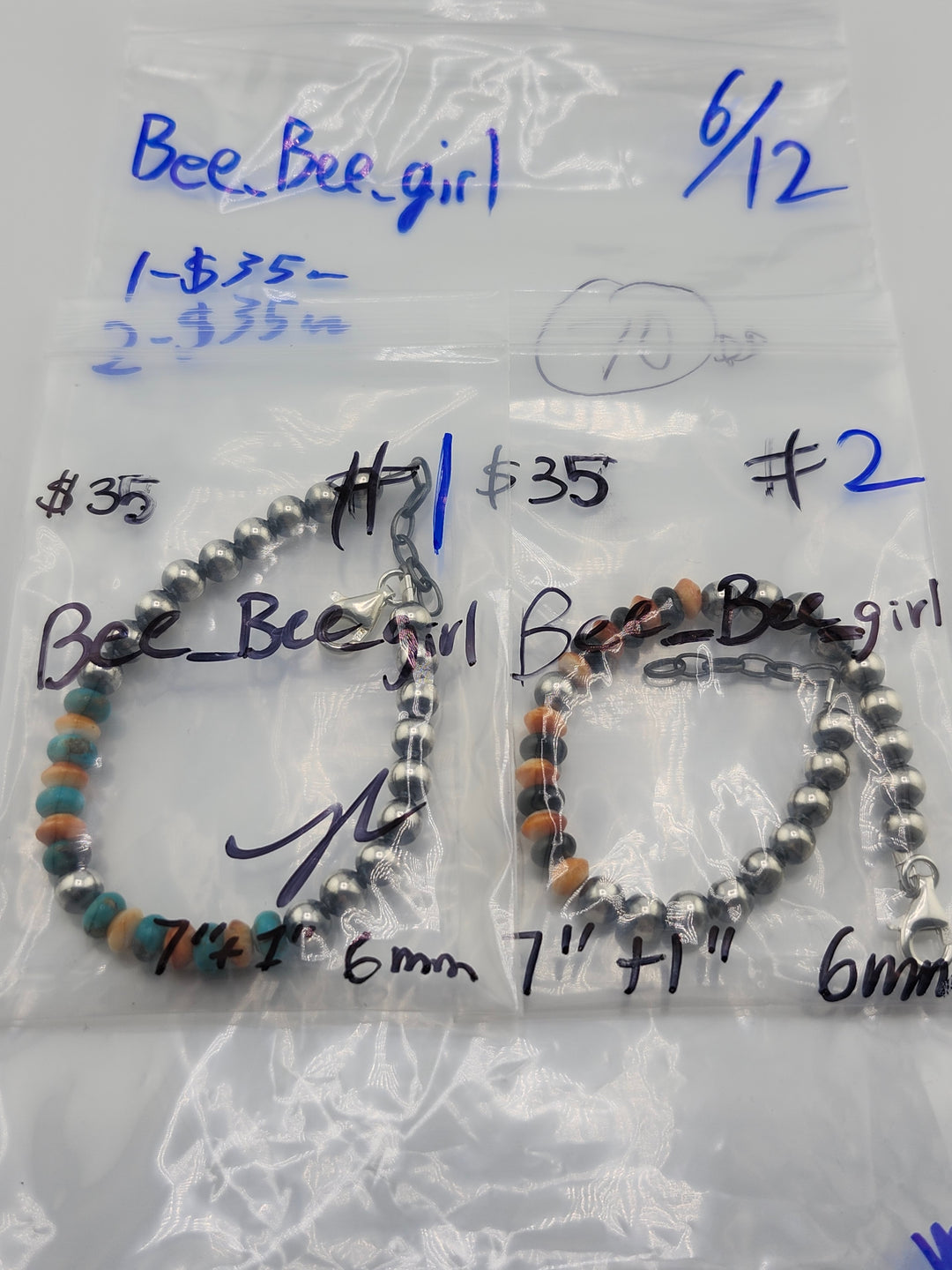 RESERVED FOR: Bee_Bee_girl - 6/12/2025 tiktok Reservation Live Show - 2 Sterling Silver Items
