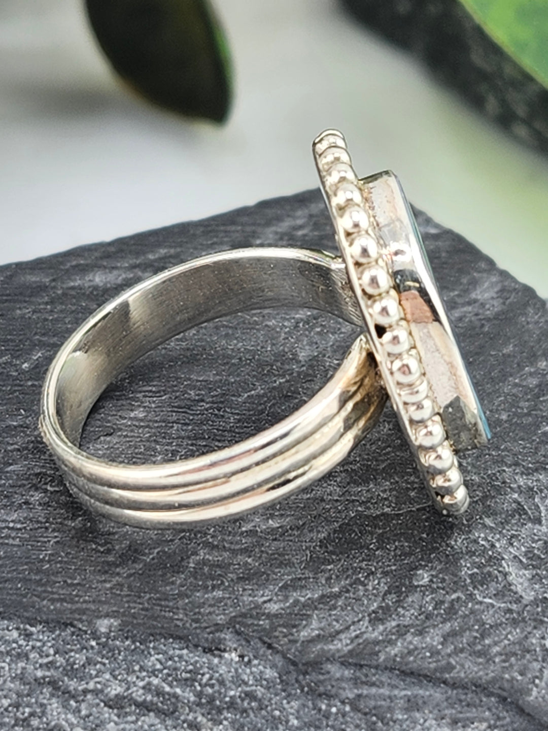 Australian Opal Doublet and 925 Sterling Silver Ring - Size 7.25