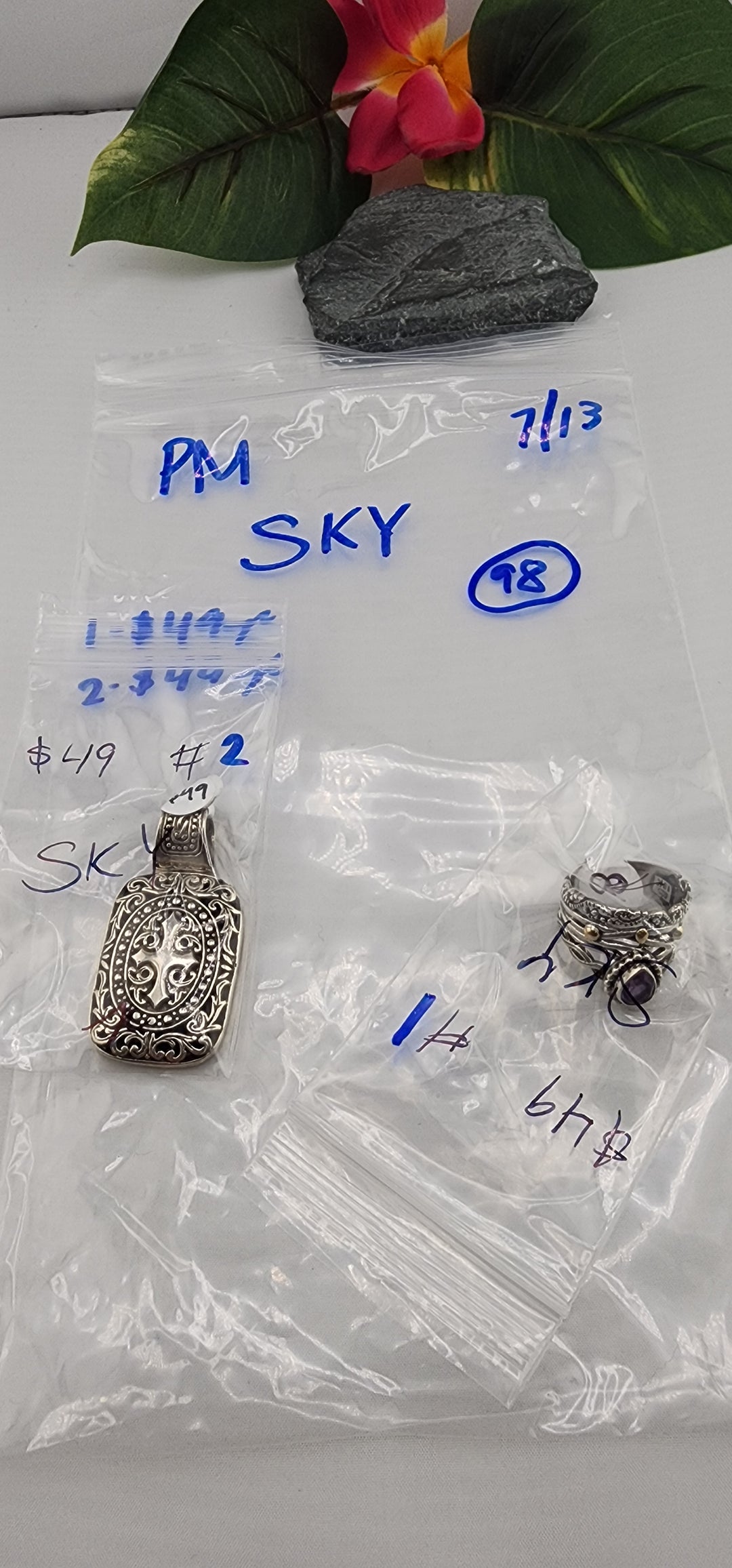 PM SHOW 48HR - RESERVED FOR: SKY - 7/13/2025 FL tiktok Live Show - 2 Sterling Silver Items