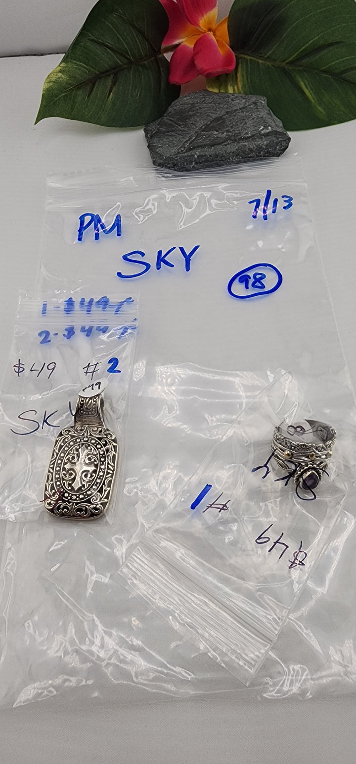 PM SHOW 48HR - RESERVED FOR: SKY - 7/13/2025 FL tiktok Live Show - 2 Sterling Silver Items