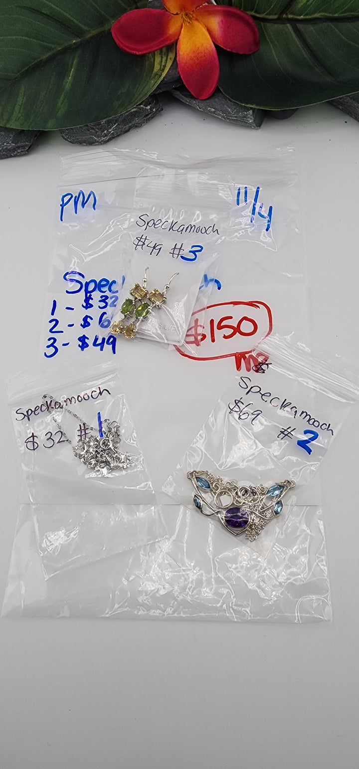PM SHOW 48HR - RESERVED FOR: Speckamooch  - 11/4/2025 tiktok Live Show - 3  Sterling Silver Items