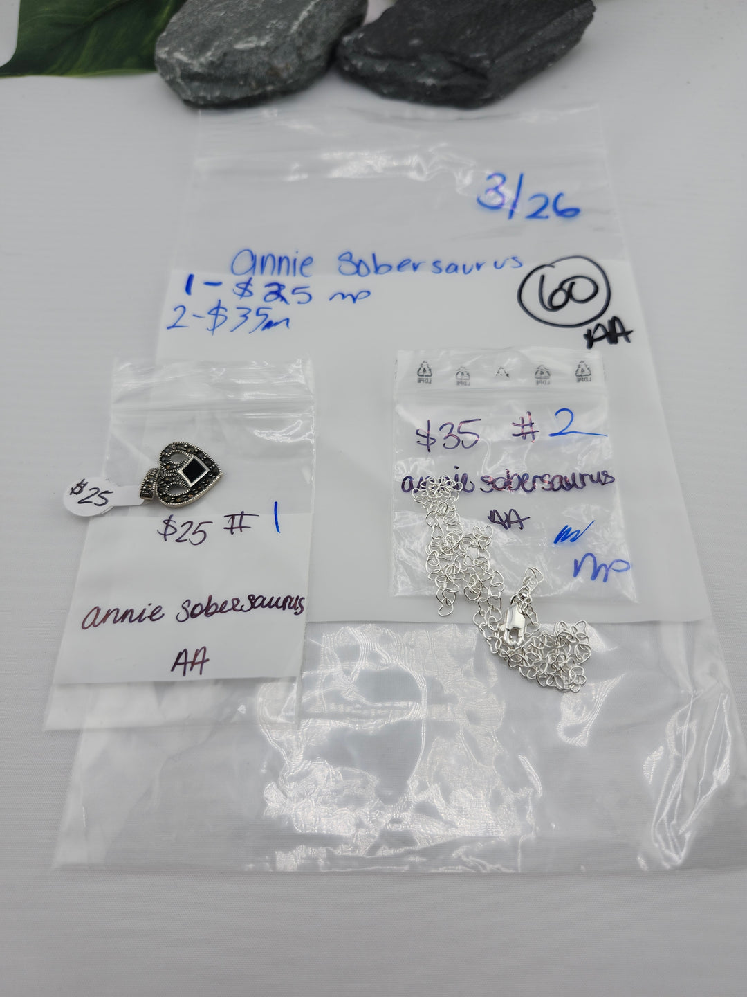 RESERVED FOR: annie sobersaurus - 3/26/2025 tiktok Live Show - 2 Sterling Silver Items