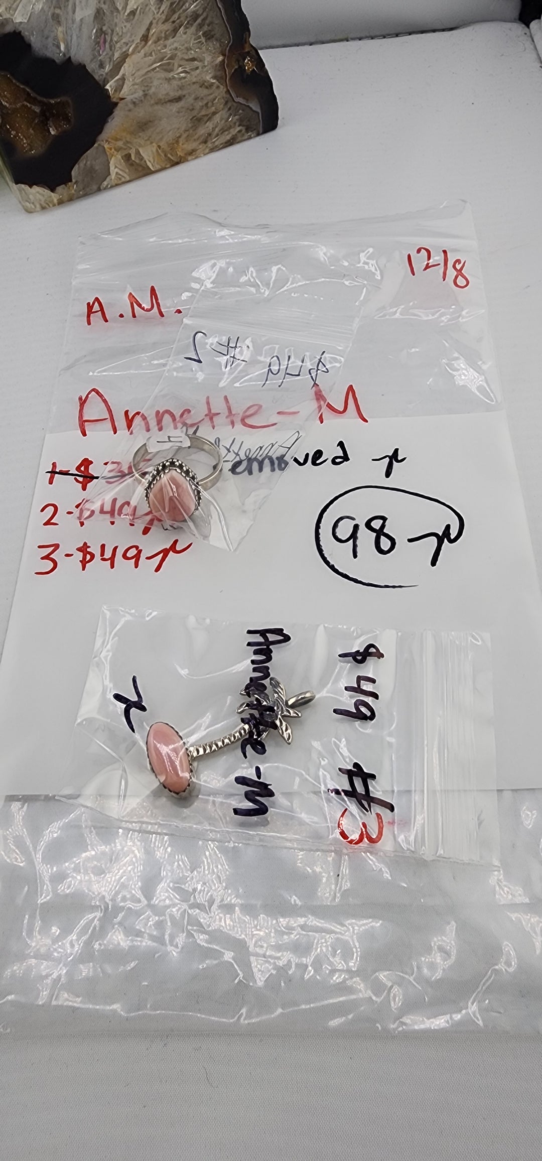 AM SHOW 48HR RESERVED FOR: Anette-M - 12/8/2025 FL tiktok Live Show - 2 Sterling Silver Items