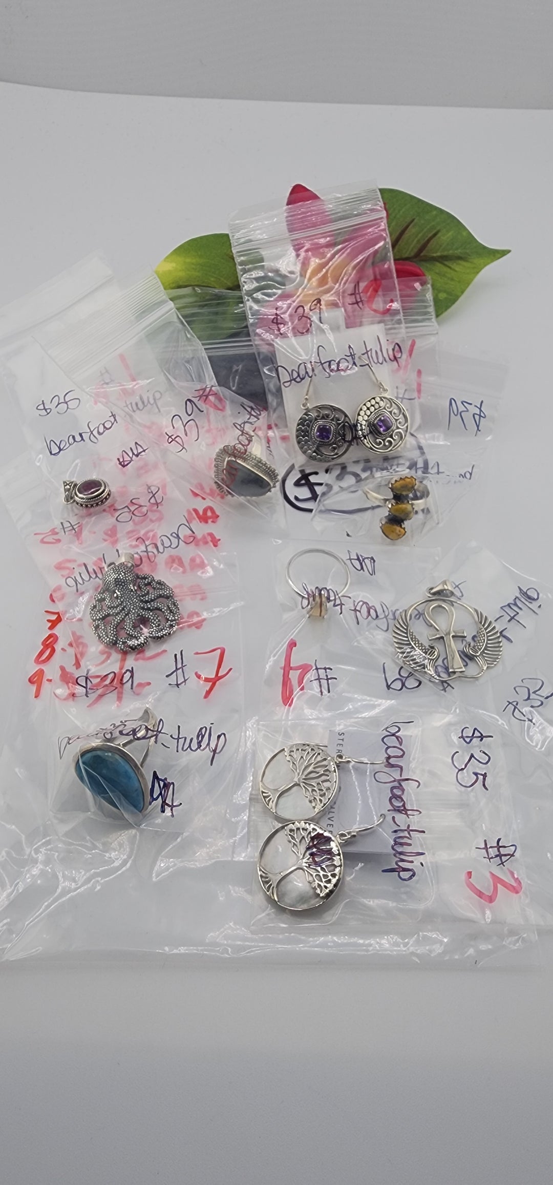 AM SHOW 48HR - RESERVED FOR: bearfoot_tulip - 8/1/2025 FL tiktok Live Show - 9 Sterling Silver Items
