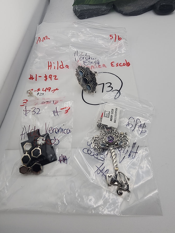Hilda Veronica Escob - 5/6/26 - 3 925 Sterling Silver Items