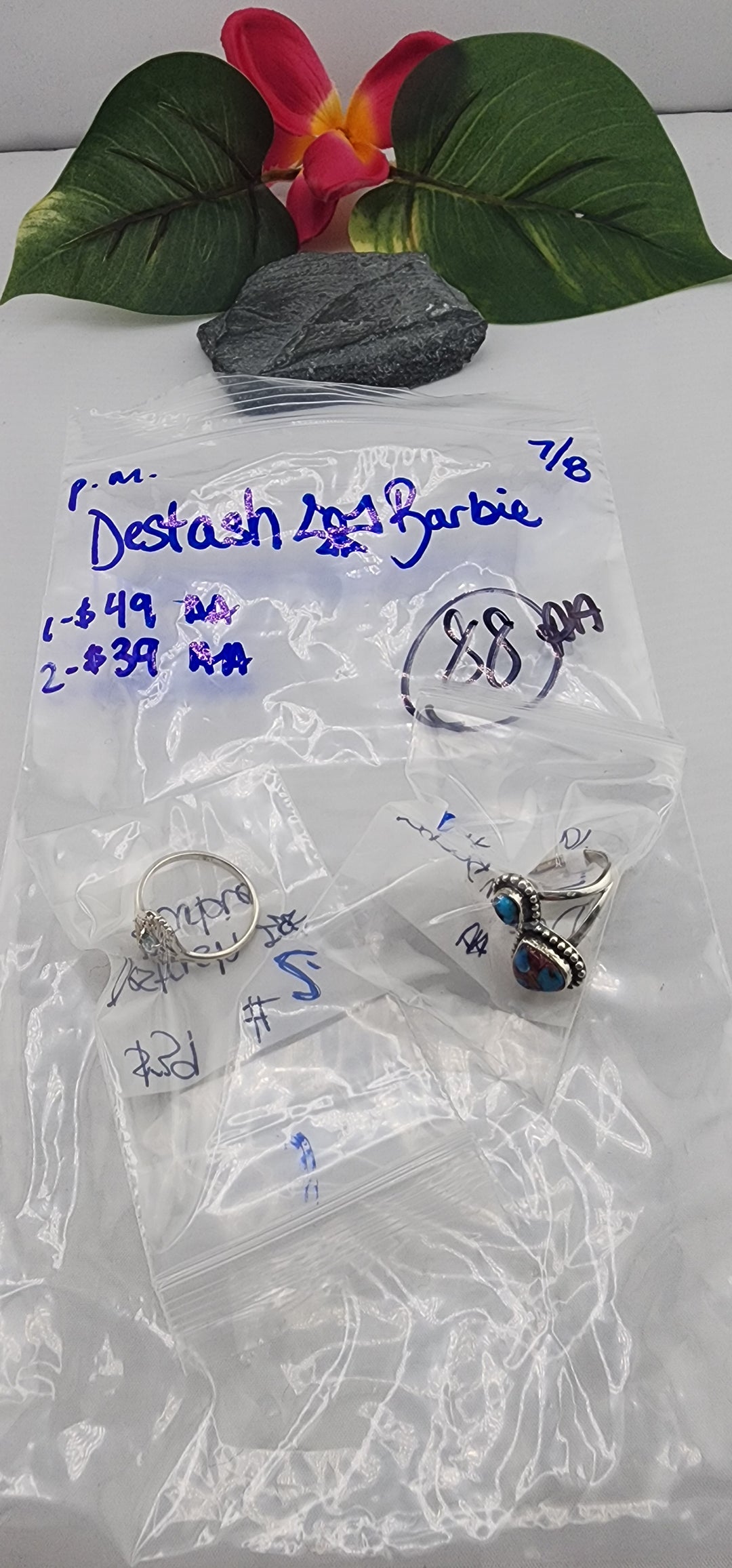 PM SHOW 48HR - RESERVED FOR: Destash🎀Barbie - 7/8/2025 FL tiktok Live Show - 2 Sterling Silver Items