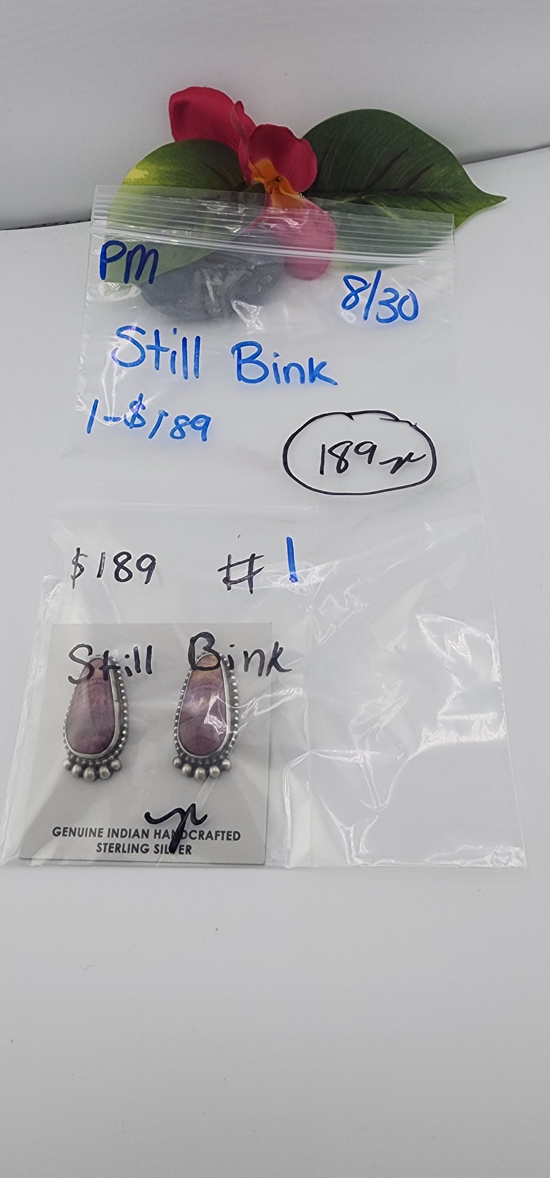 PM SHOW 48HR - RESERVED FOR: Still Bink - 8/30/2025 FL tiktok Live Show - 1 Sterling Silver Items