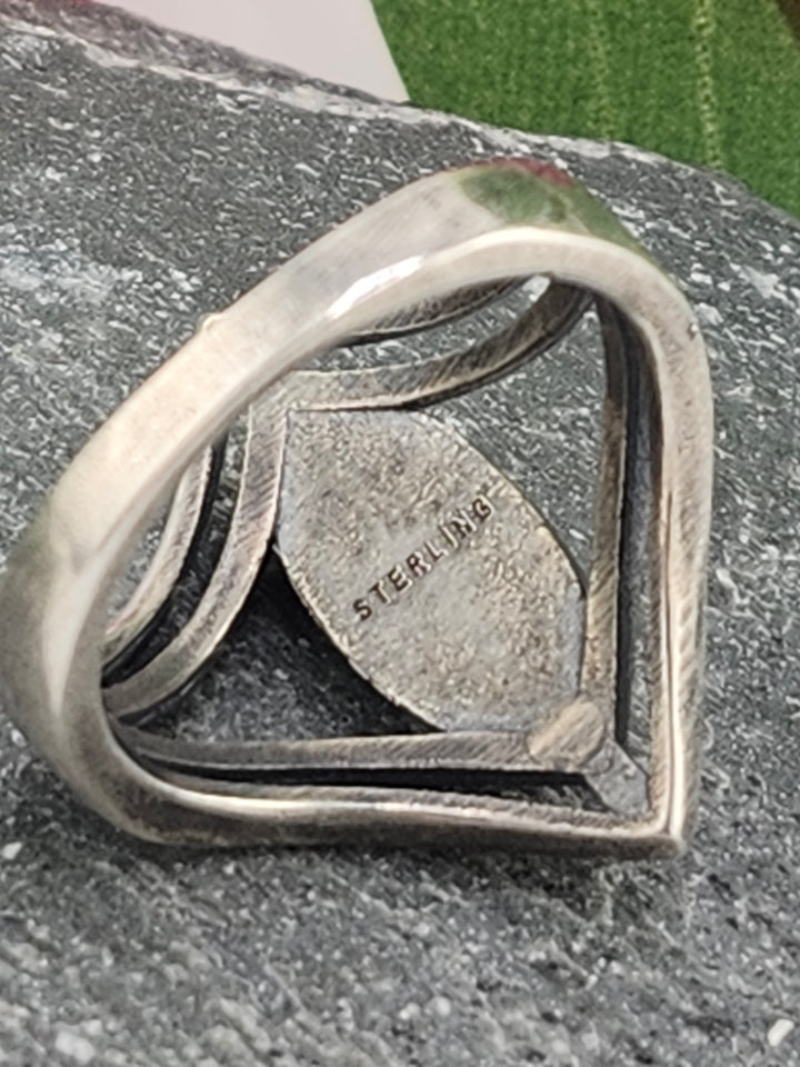 Oxidized Marquee Bumblebee Jasper Ring Size 8