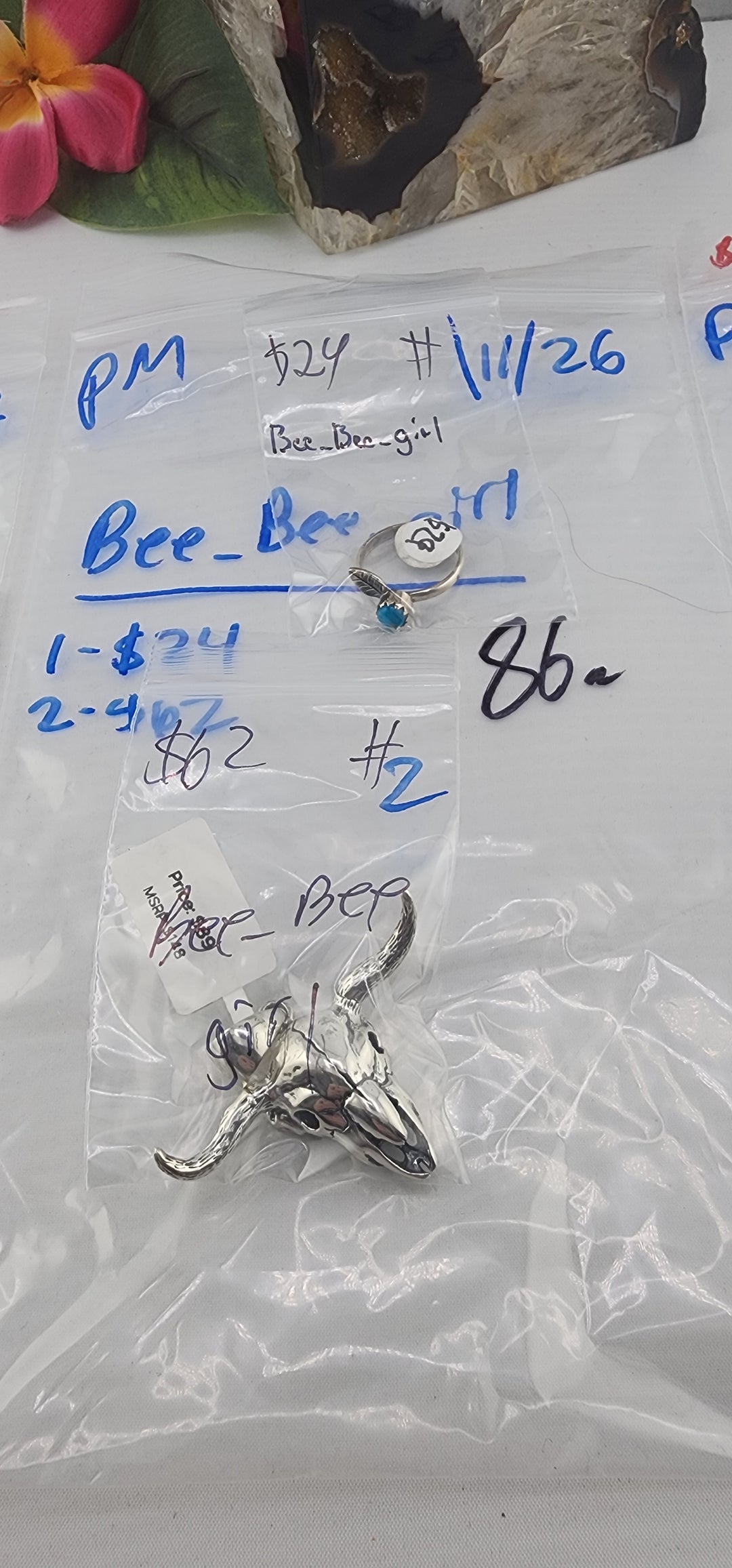 PM SHOW 48HR - RESERVED FOR: Bee_Bee_girl - 11/26/2025 tiktok Live Show - 2 Sterling Silver Items
