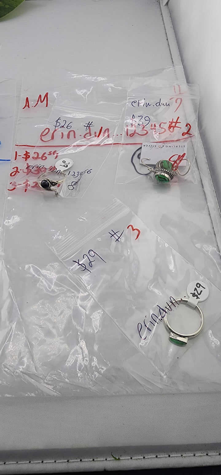 AM SHOW 48HR RESERVED FOR: erin.dun...123456 - 11/7/2025 FL tiktok Live Show - 3 Sterling Silver Items