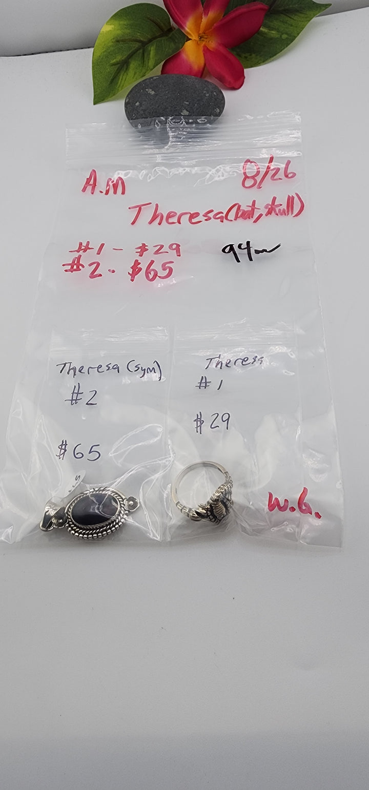 AM SHOW 48HR - RESERVED FOR: Theresa🦇💀 - 8/26/2025 FL tiktok Live Show - 2 Sterling Silver Items