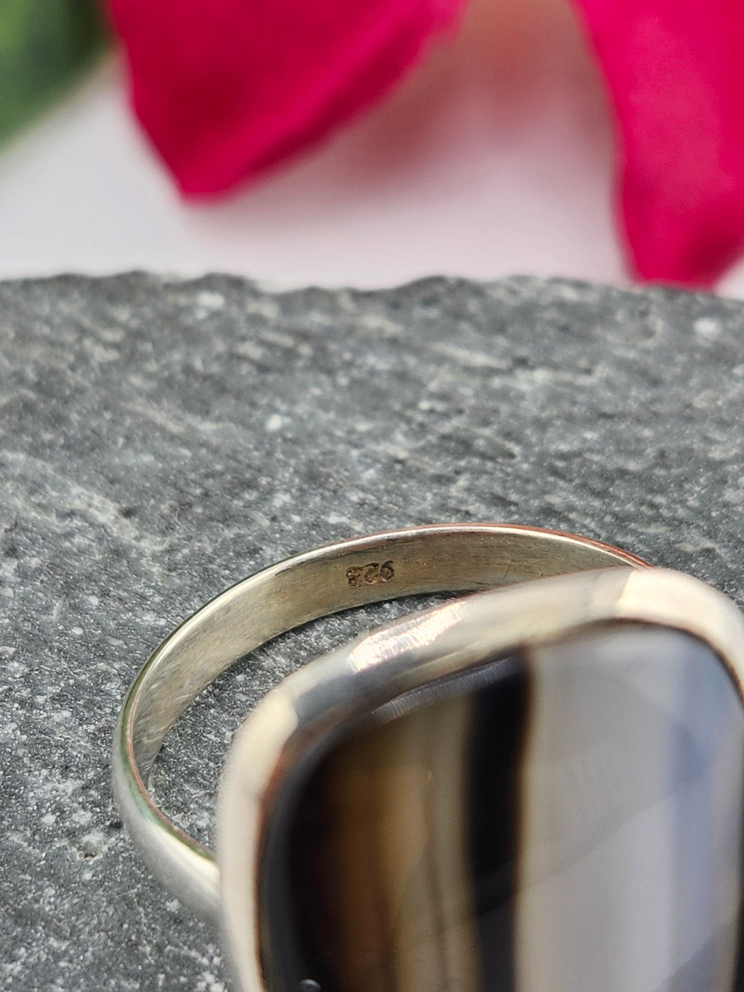 Banded Agate Ring Size 9.5