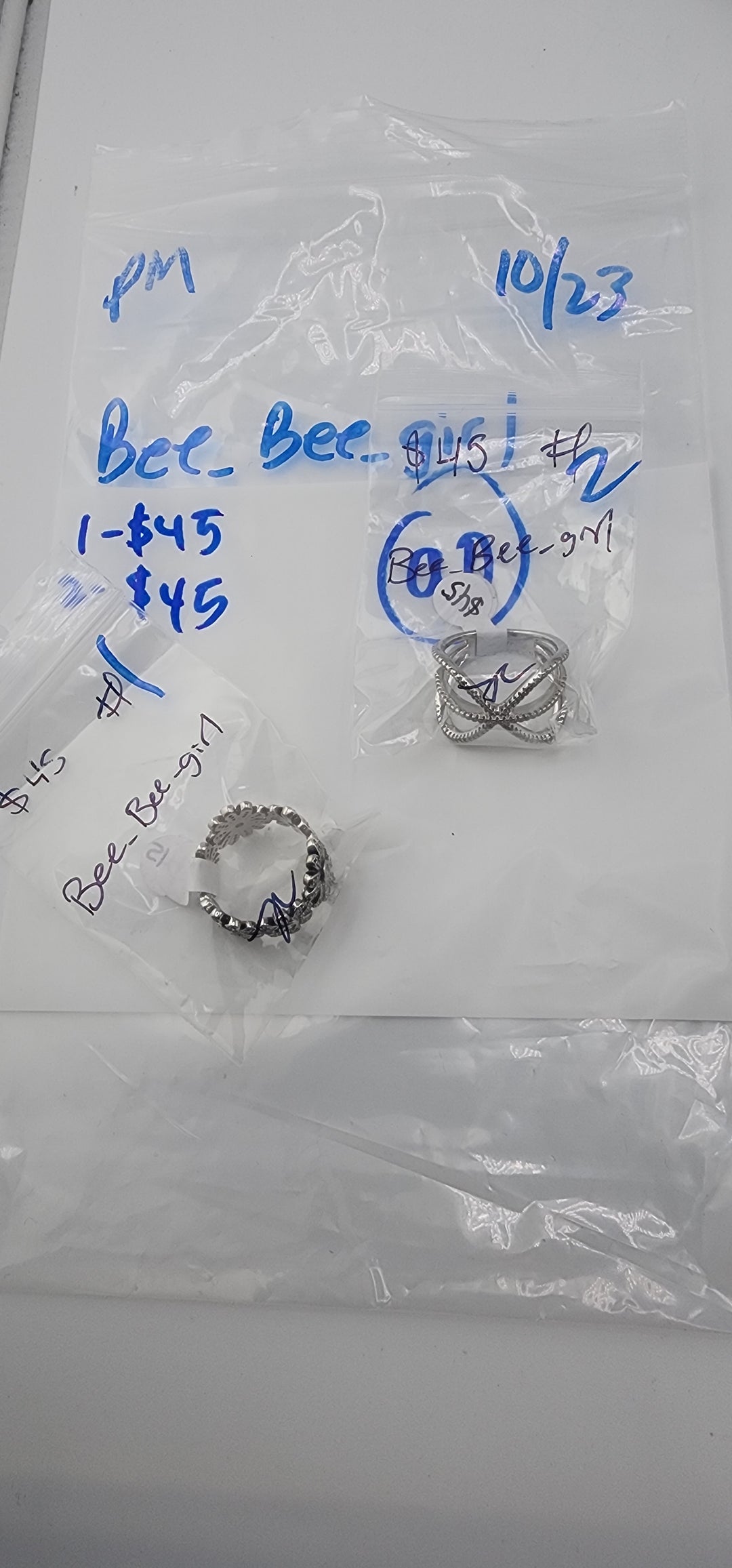 PM SHOW 48HR - RESERVED FOR: Bee_Bee_girl - 10/23/2025 FL tiktok Live Show - 2 Sterling Silver Items