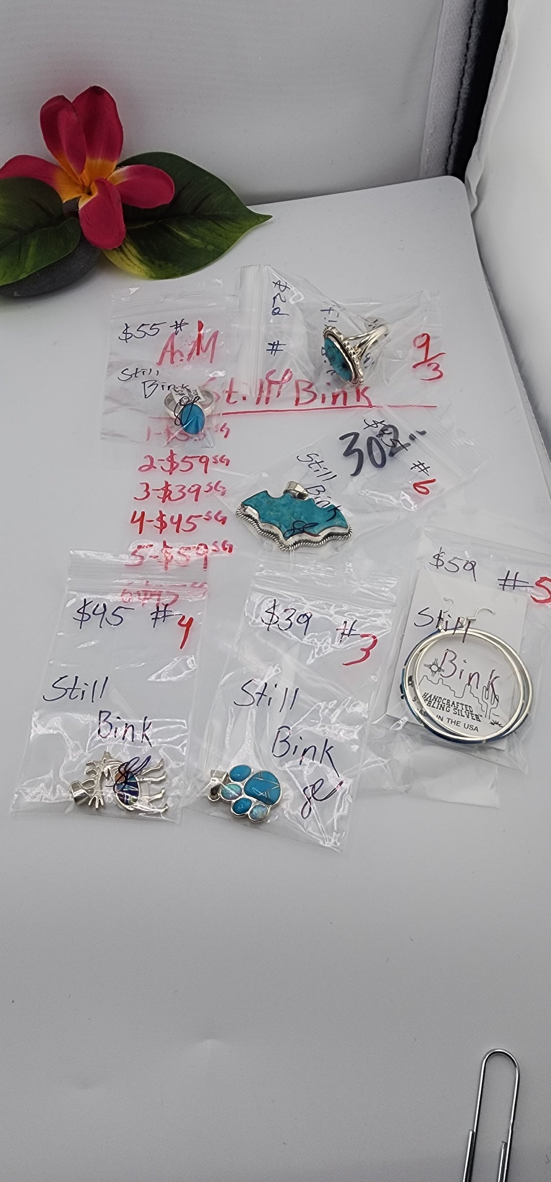 AM SHOW 48HR - RESERVED FOR: Still Bink - 9/3/2025 FL tiktok Live Show - 6 Sterling Silver Items