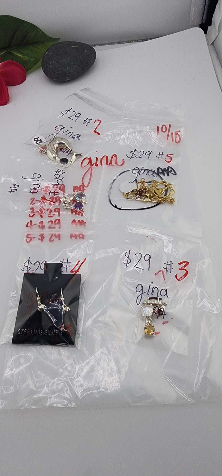 AM SHOW 48HR RESERVED FOR: gina  - 10/15/2025 FL tiktok Live Show - 5 Sterling Silver Items