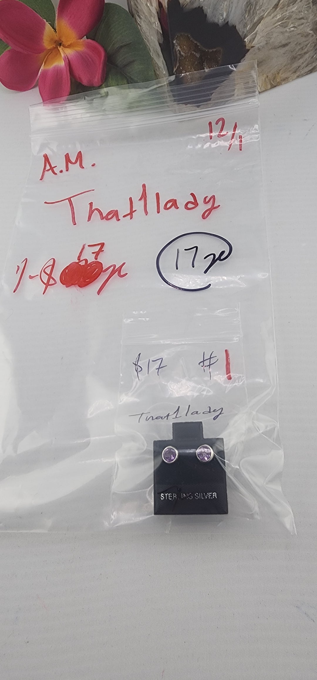 AM SHOW 48HR RESERVED FOR: That1Lady - 12/1/2025 FL tiktok Live Show - 1 Sterling Silver Items