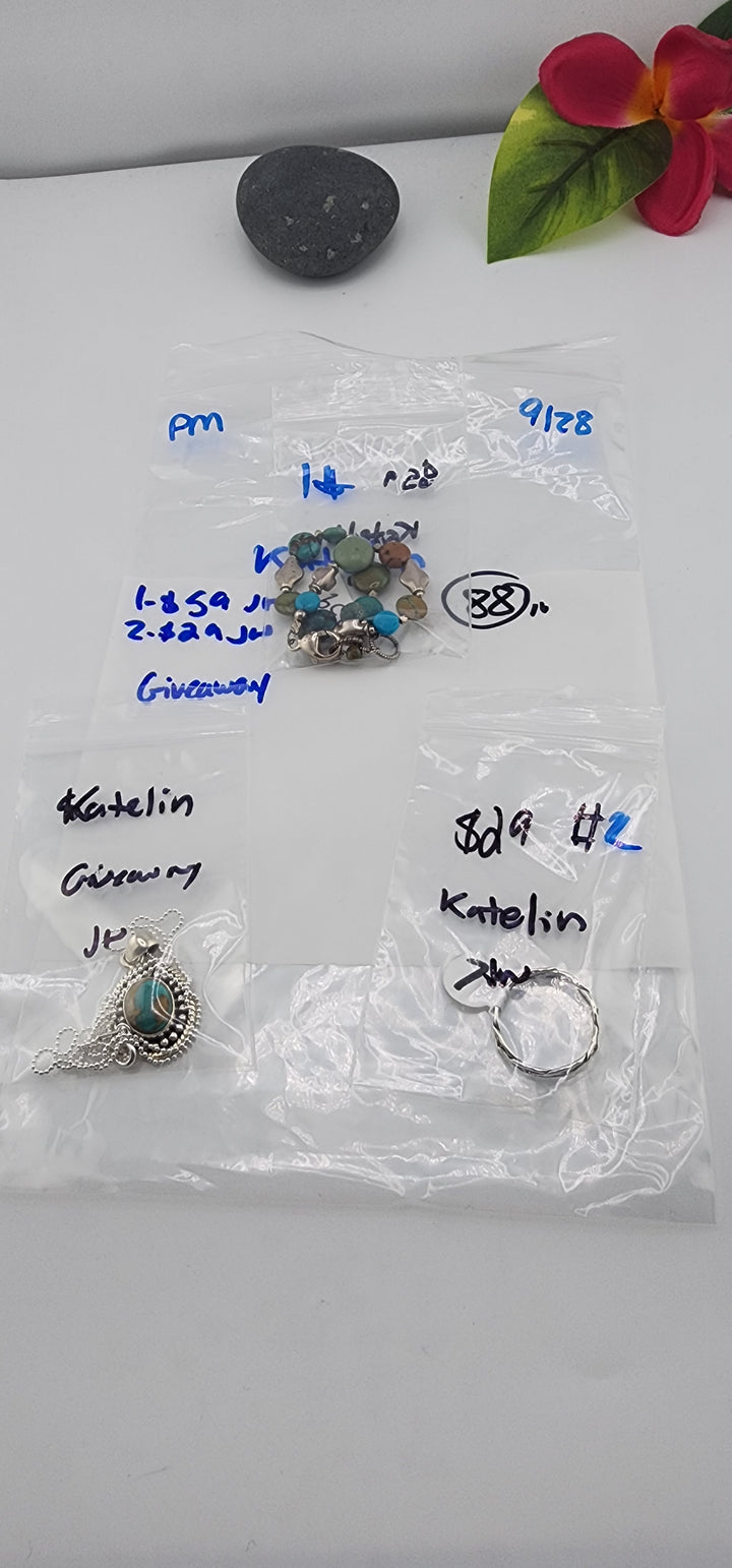 PM SHOW 48HR - RESERVED FOR:  Katelin- 9/28/2025 FL tiktok Live Show -3 Sterling Silver Items