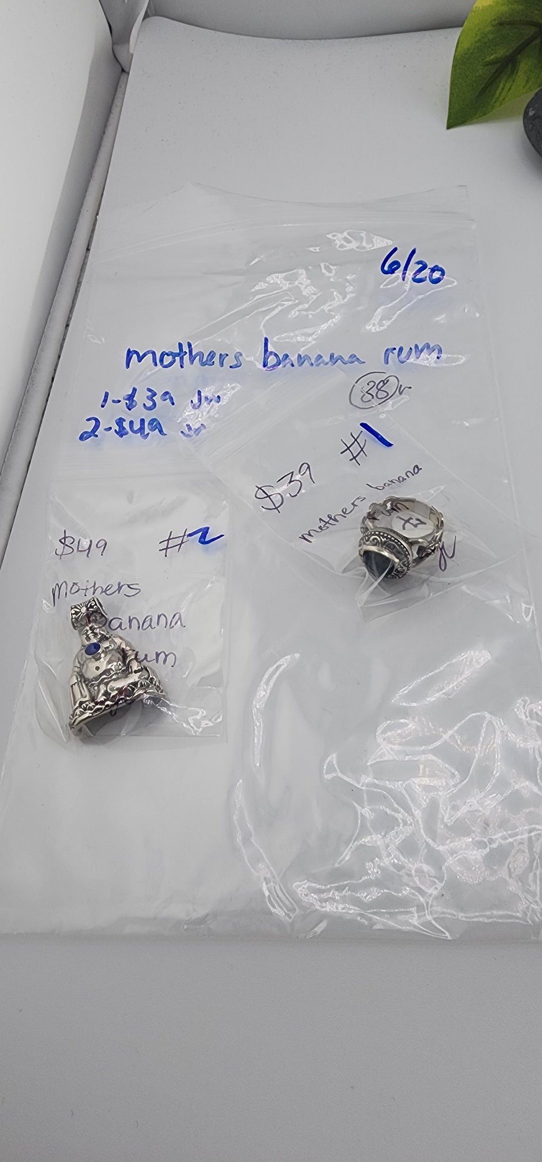 48HR - RESERVED FOR:  mothers banana rum- 6/20/2025 FL tiktok Live Show -2  Sterling Silver Items