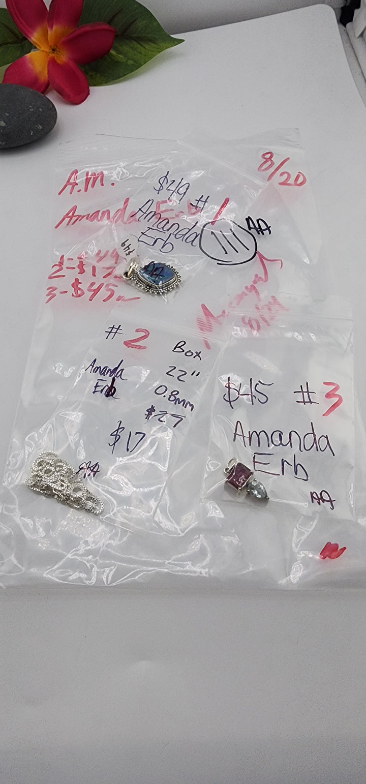 AM SHOW 48HR - RESERVED FOR: Amanda Erb - 8/20/2025 FL tiktok Live Show - 3 Sterling Silver Items