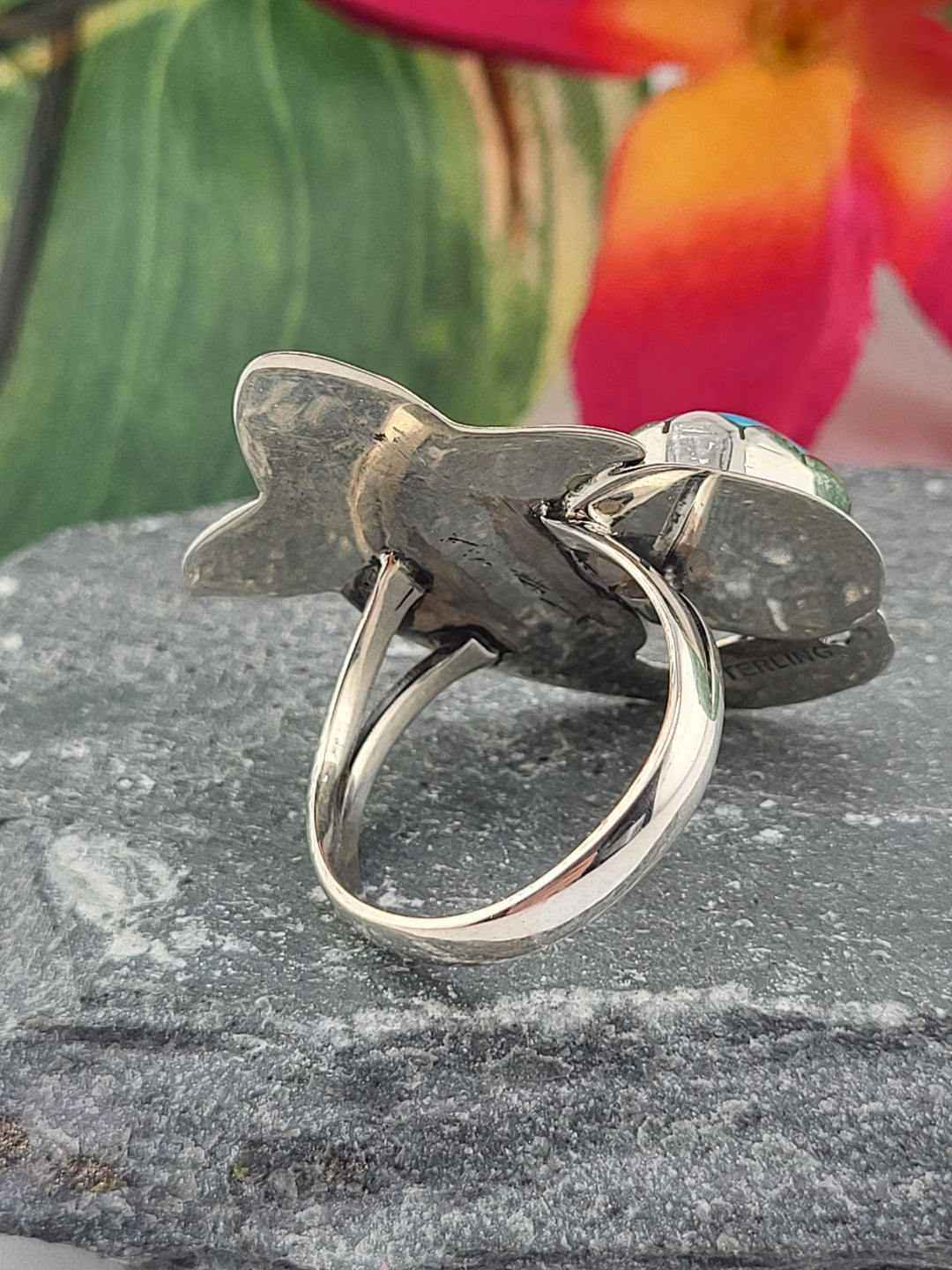 Turquoise Koi Fish Ring Size 9