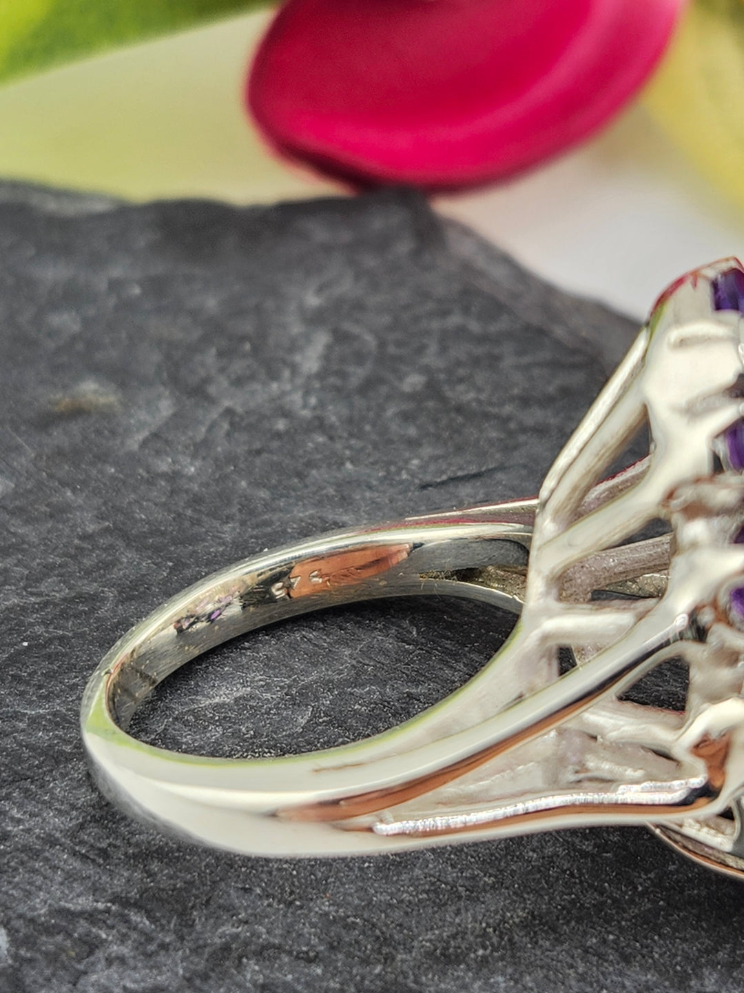 Cluster Amethyst Ring Size 8
