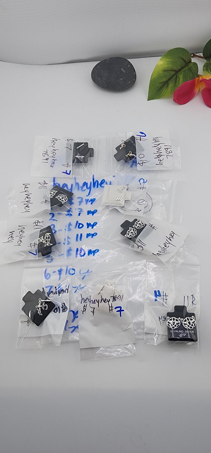 PM SHOW 48HR - RESERVED FOR: heyheyhey7891 - 10/2/2025 FL tiktok Live Show - 9 Sterling Silver Items