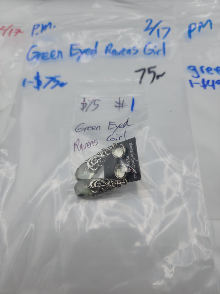 Green Eyed Ravens Girlb- 2/17/26 - 1 925 Sterling Silver Items
