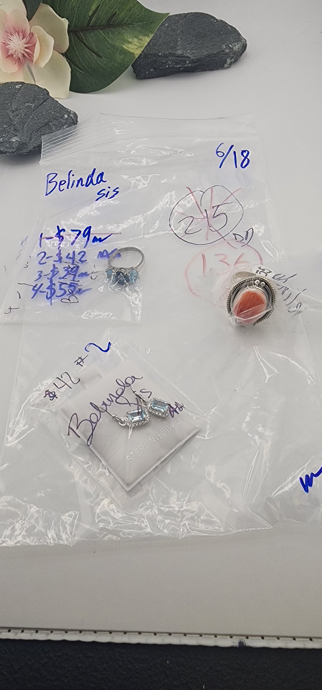 RESERVED FOR: Belinda Sis - 6/18/2025 tiktok Reservation Live Show - 3 Sterling Silver Items