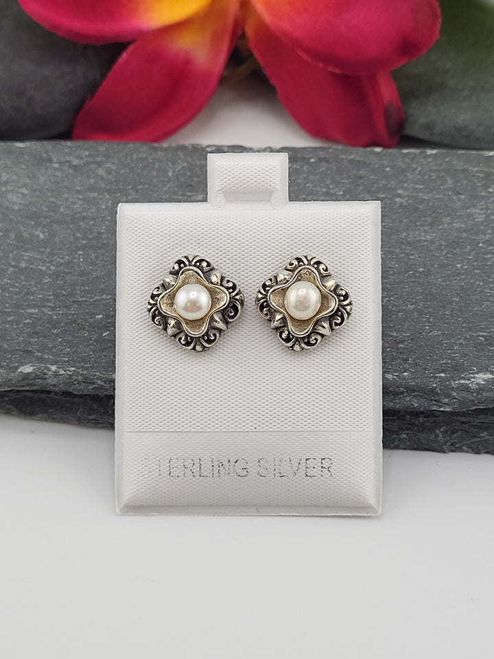 Natural Pearl Stud Earrings