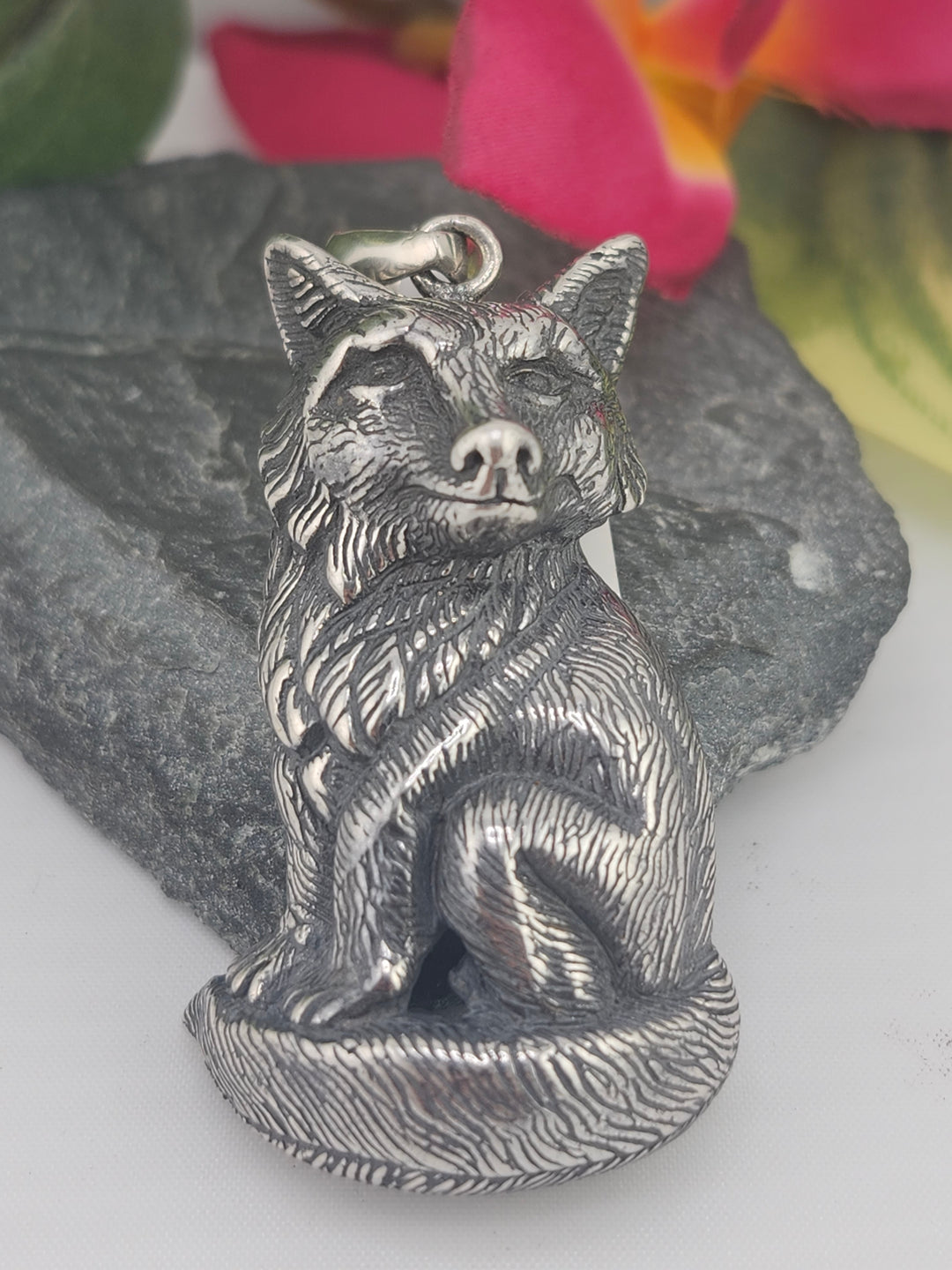 Designer SOMS 925 Sterling Silver Wolf Cub Pendant