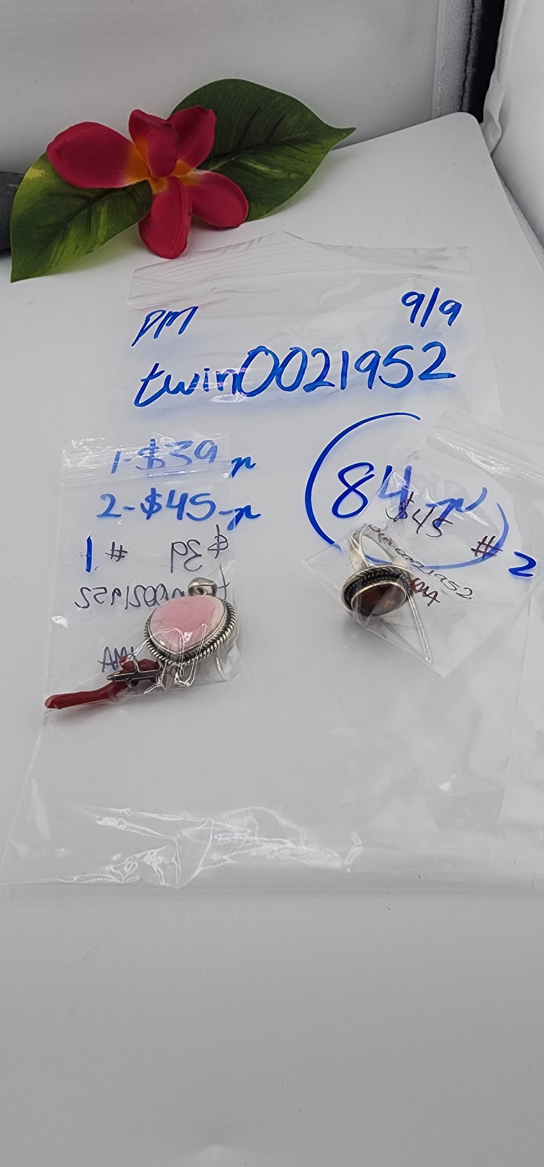 PM SHOW 48HR - RESERVED FOR: twin002952 - 9/9/2025 FL tiktok Live Show - 2 Sterling Silver Items