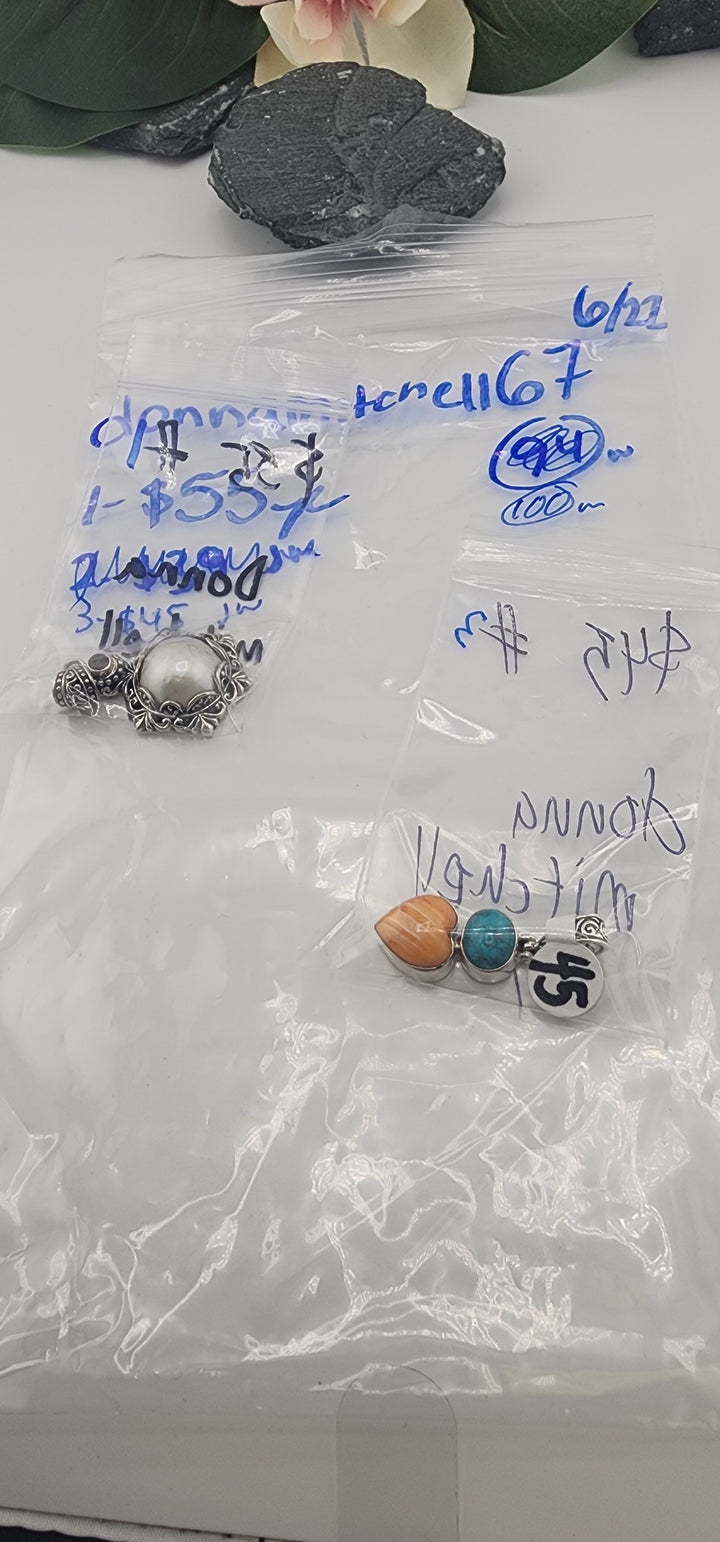 RESERVED FOR: donnamitchell67 - 6/22/2025 tiktok Reservation Live Show -2 Sterling Silver Items