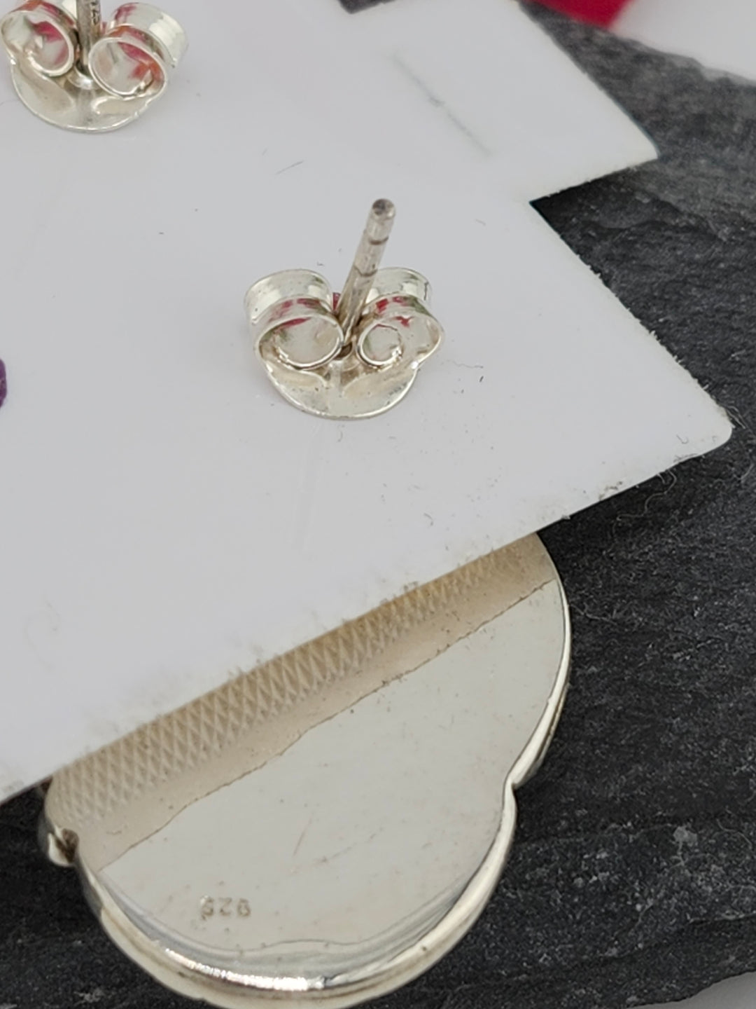 Turquoise &amp; 925 Sterling Silver Stud Earrings