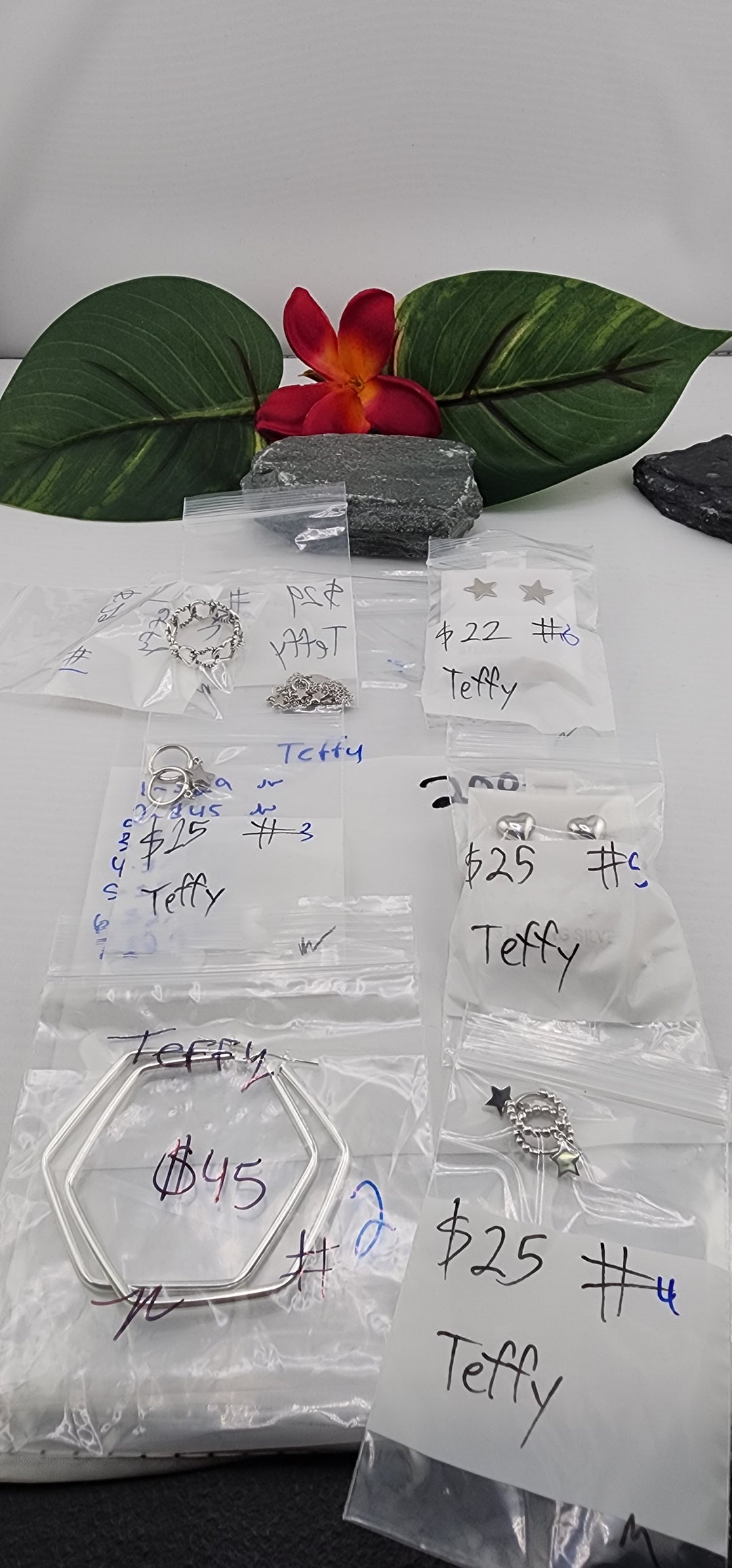 RESERVED FOR: Teffy-4/10/2025 tiktok Live Show - 7 Sterling Silver Items
