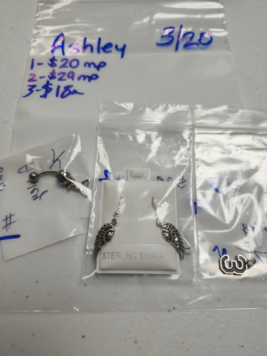 RESERVED FOR: Ashley  - 3/20/2025 Live Show - 2 Sterling Silver Items