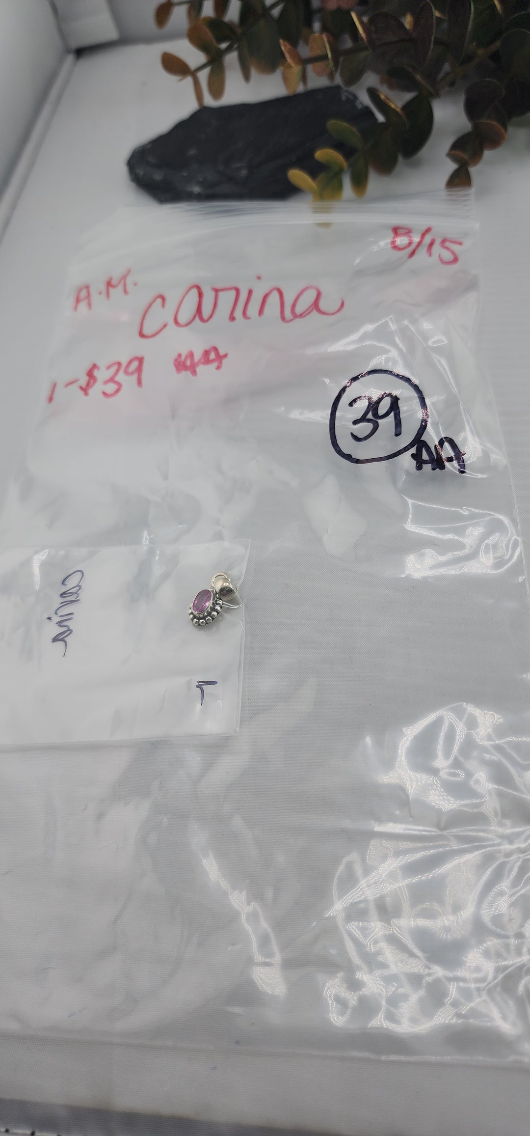 AM SHOW 48HR - RESERVED FOR: Carina - 8/15/2025 FL tiktok Live Show - 1 Sterling Silver Items