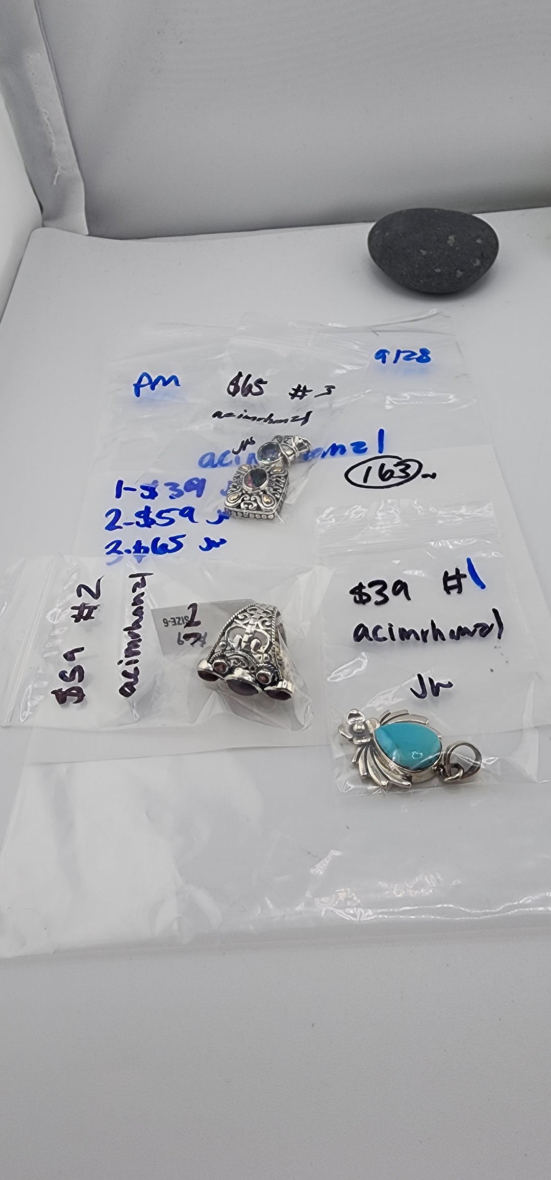 PM SHOW 48HR - RESERVED FOR:  acimrhanzl- 9/28/2025 FL tiktok Live Show -3 Sterling Silver Items