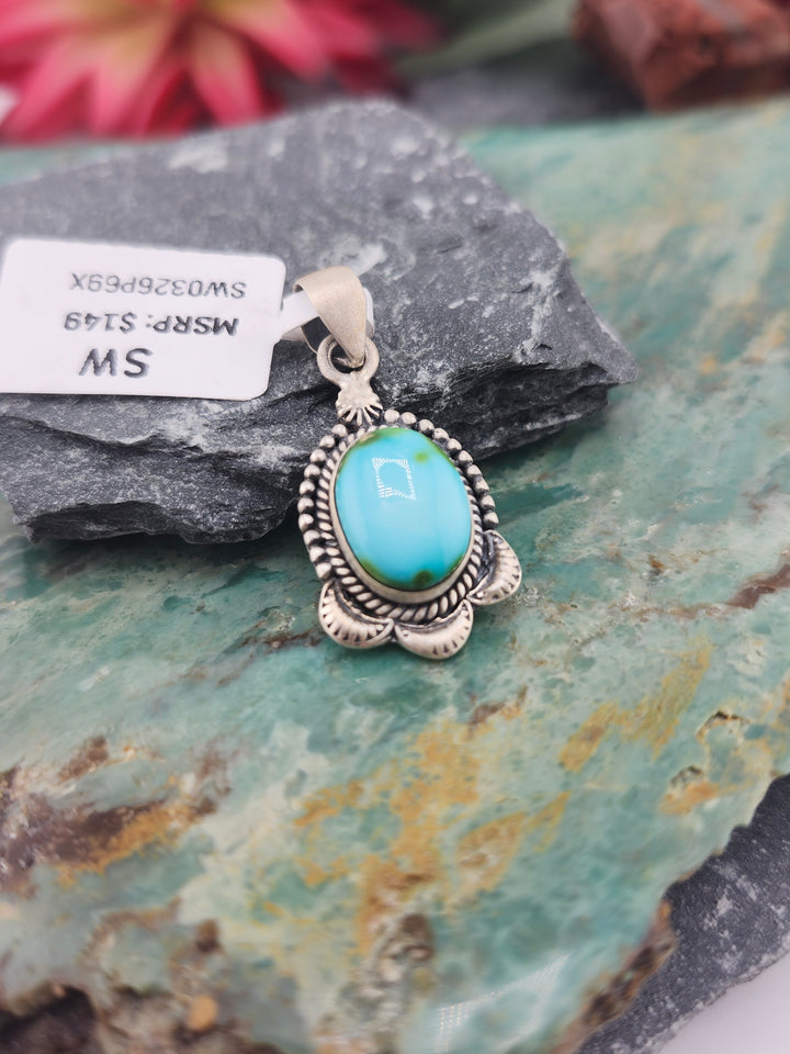 Southwest 925 Sterling Silver Sonoran Gold Pendant
