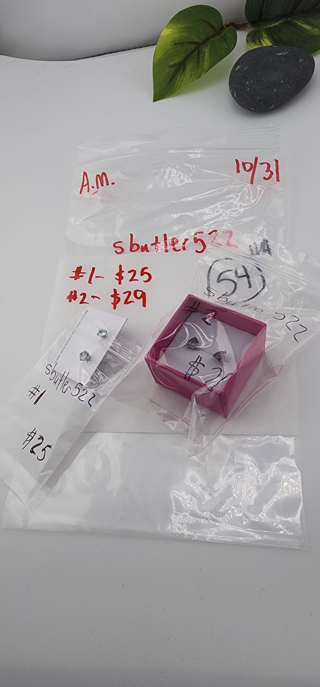 AM SHOW 48HR RESERVED FOR:  sbutler522 - 10/31/2025 FL tiktok Live Show - 2 Sterling Silver Items