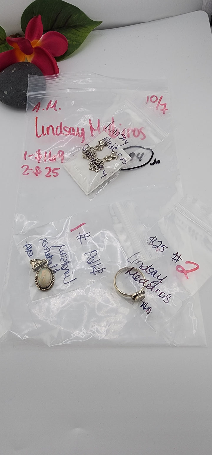 AM SHOW 48HR RESERVED FOR: Lindsay Medeiros - 10/7/2025 FL tiktok Live Show - 2 Sterling Silver Items