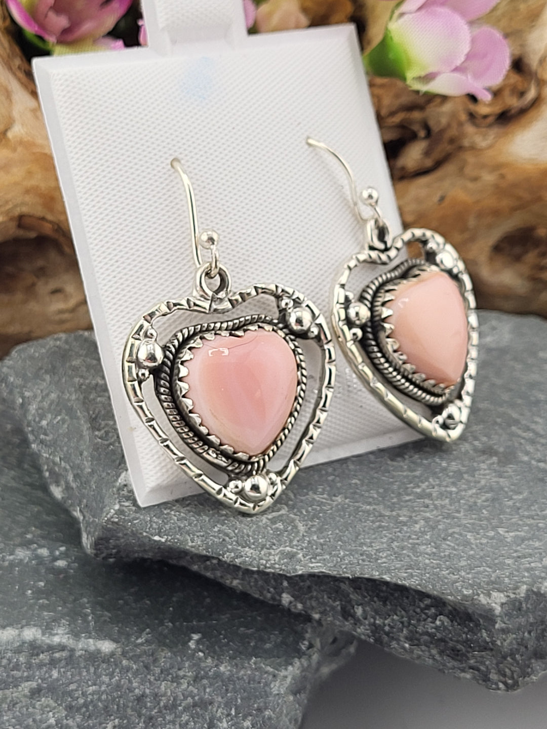 Queen Conch Heart Dangles