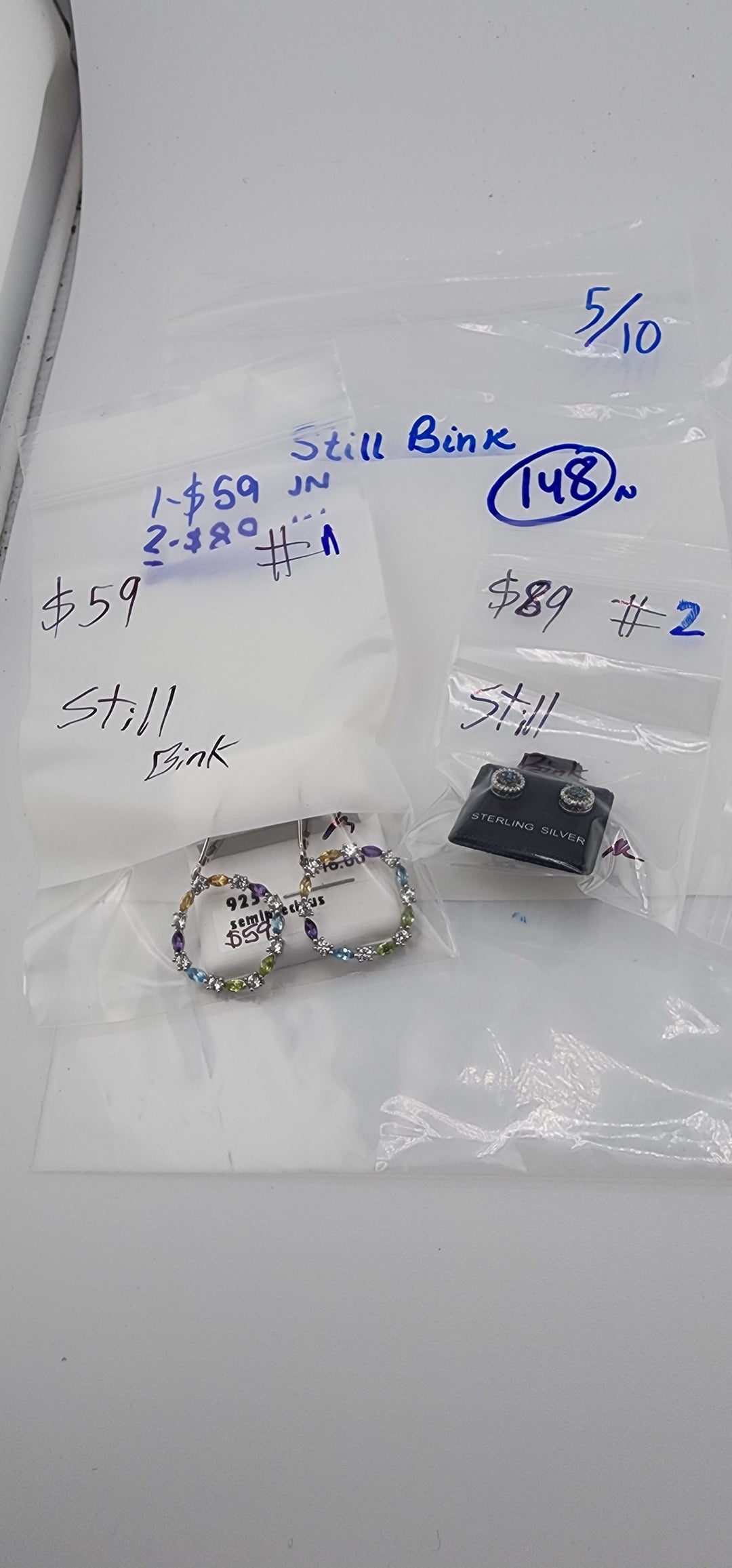 RESERVED FOR: Still Bink - 5/10/2025 tiktok Live Show -2 Sterling Silver Items