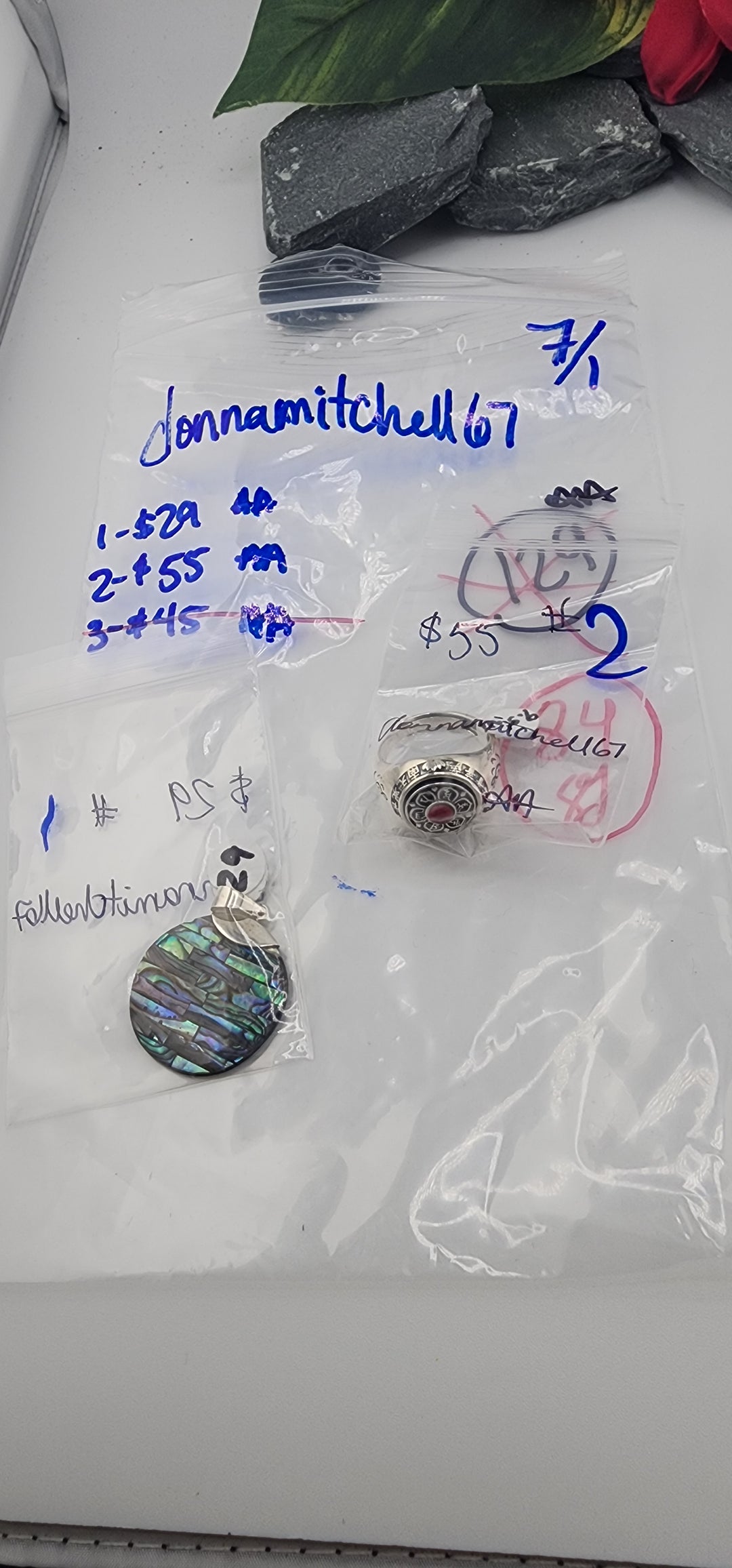 RESERVED FOR: donnamitchell67 - 7/1/2025 tiktok Reservation Live Show - 2 Sterling Silver Items
