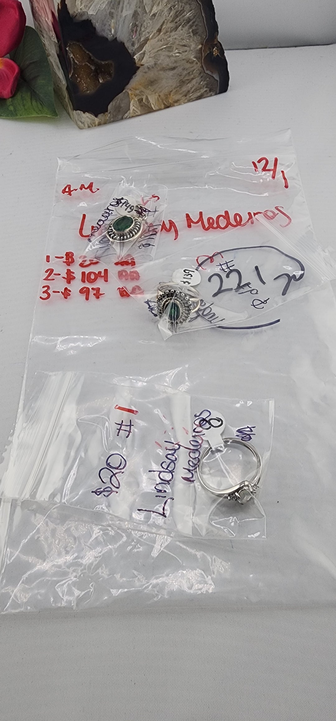AM SHOW 48HR RESERVED FOR: Lindsay Medeiros - 12/1/2025 FL tiktok Live Show - 3 Sterling Silver Items