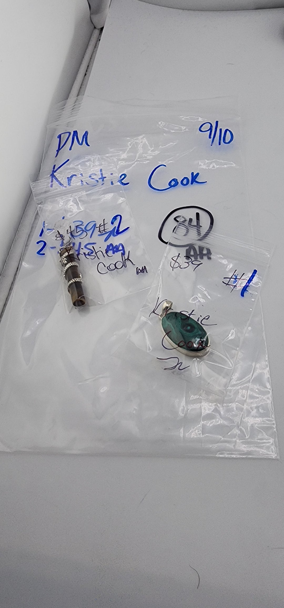 PM SHOW 48HR - RESERVED FOR: Kristie Cook - 9/10/2025 FL tiktok Live Show - 2 Sterling Silver Items