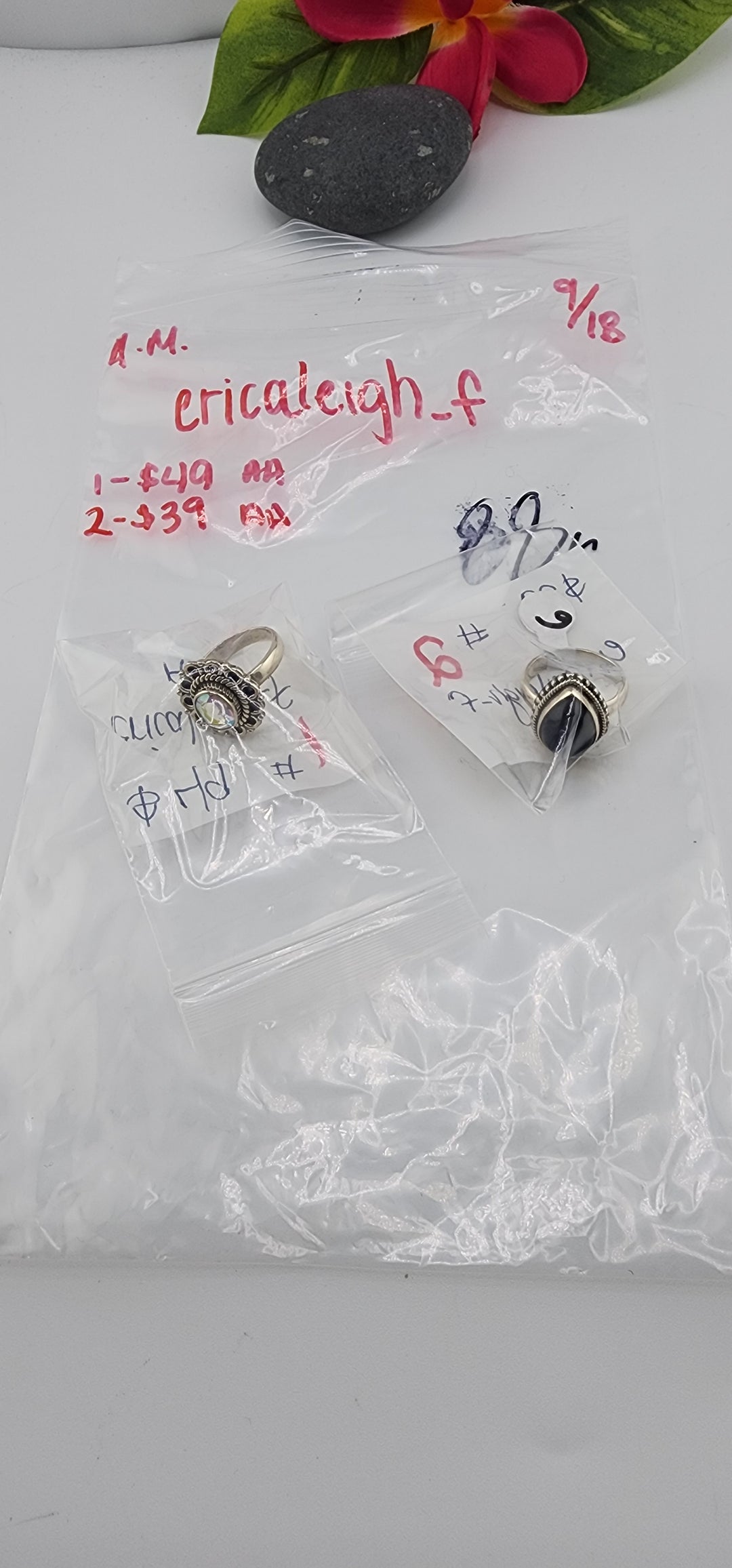 AM SHOW 48HR - RESERVED FOR: ericaleigh_f - 9/18/2025 FL tiktok Live Show - 2 Sterling Silver Items