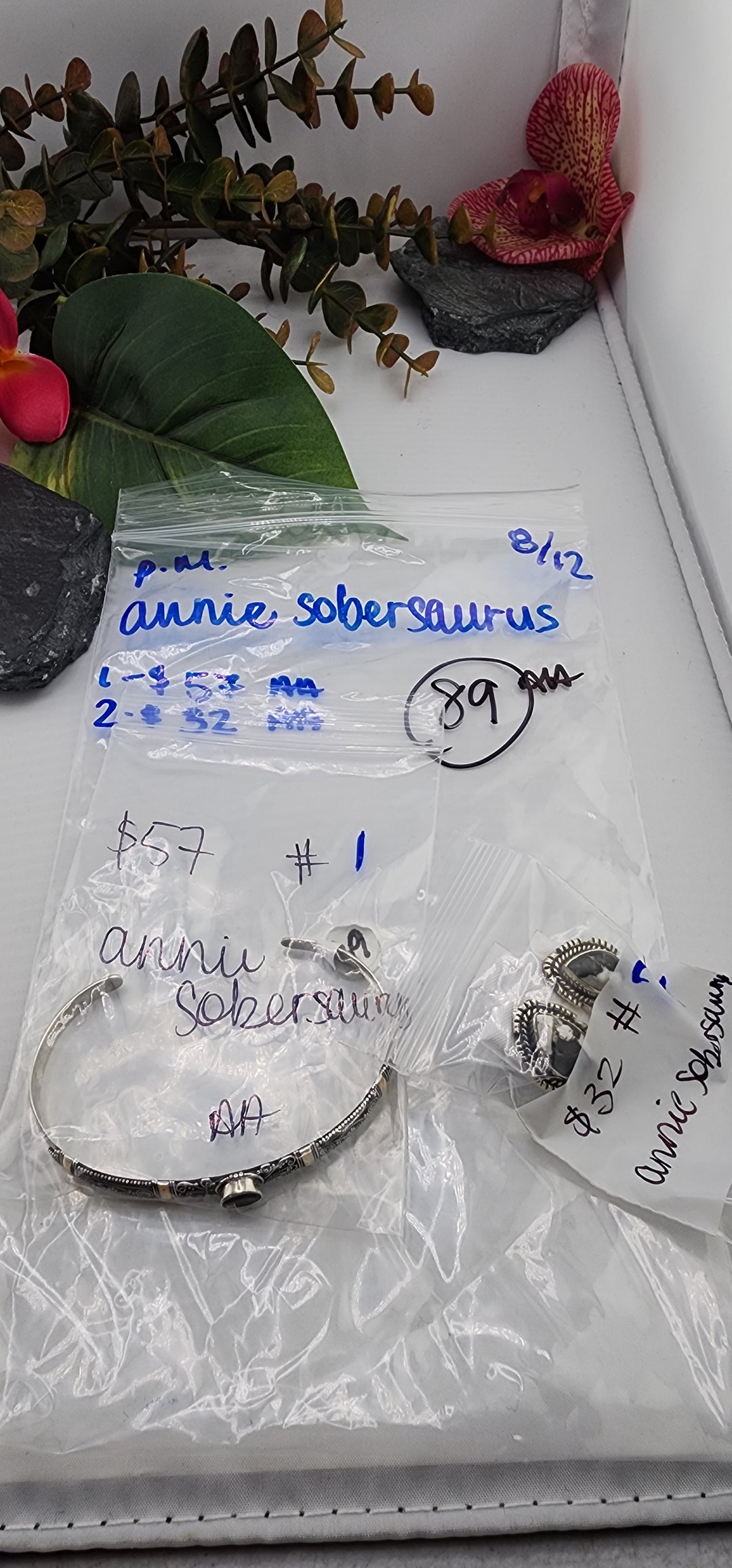 PM SHOW 48HR - RESERVED FOR: annie sobersaurus - 8/12/2025 FL tiktok Live Show - 2 Sterling Silver Items