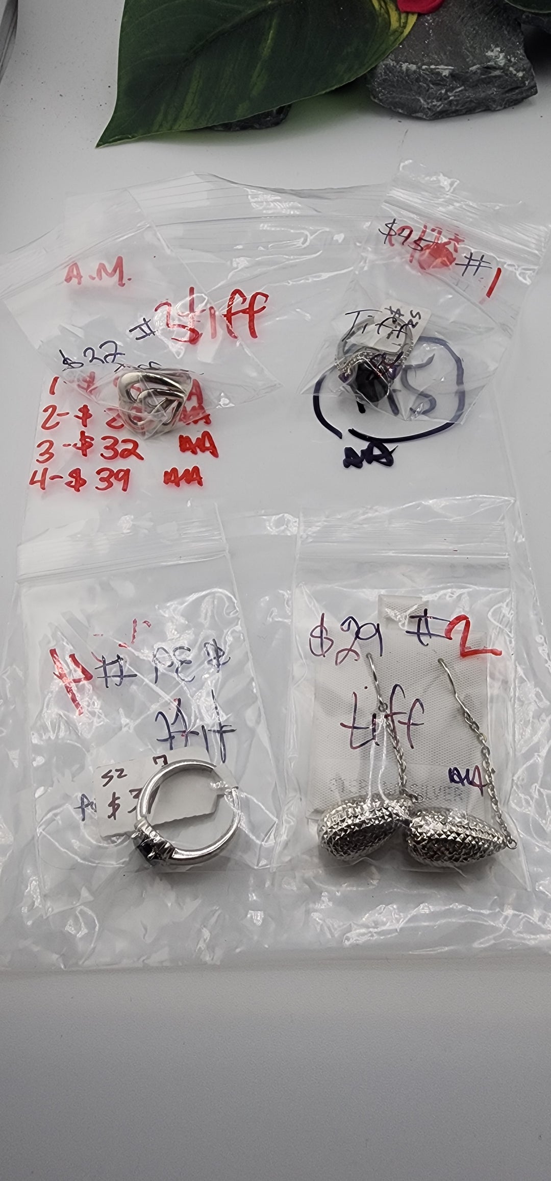 AM SHOW 48HR RESERVED FOR: tiff - 12/27/2025 FL tiktok Live Show - 4 Sterling Silver Items
