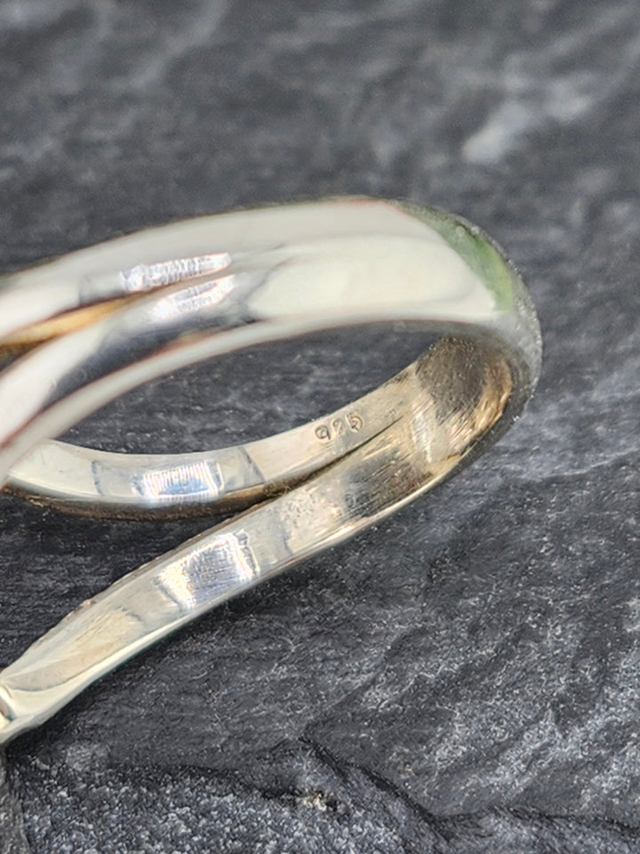 Austrailian Opal Doublet and 925 Sterling Silver Ring - Size 7.25