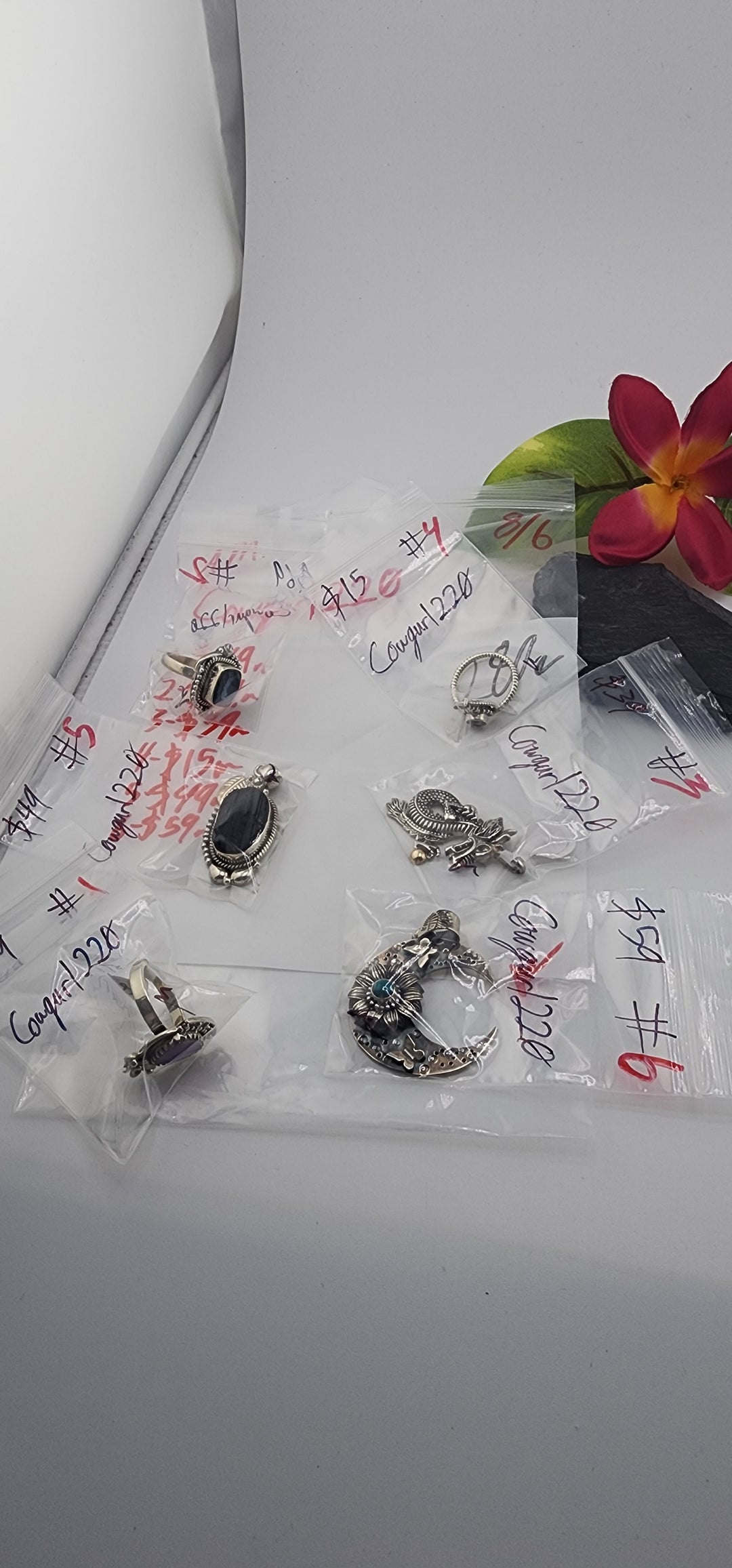 AM SHOW 48HR - RESERVED FOR: Cowgurl220 - 8/6/2025 FL tiktok Live Show - 6 Sterling Silver Items